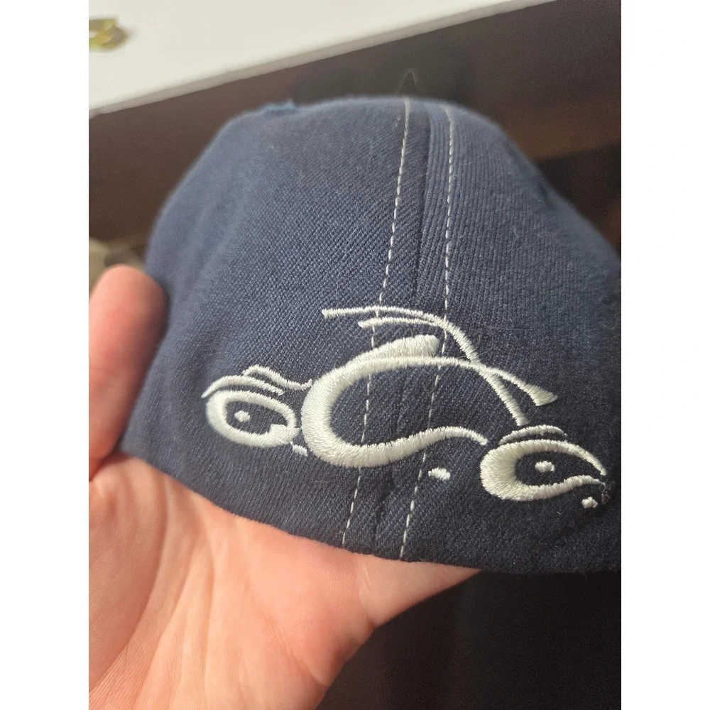 Orange County Choppers Hat Navy Grey Flame‎ Embroidered Bio-Domes Cap One Size